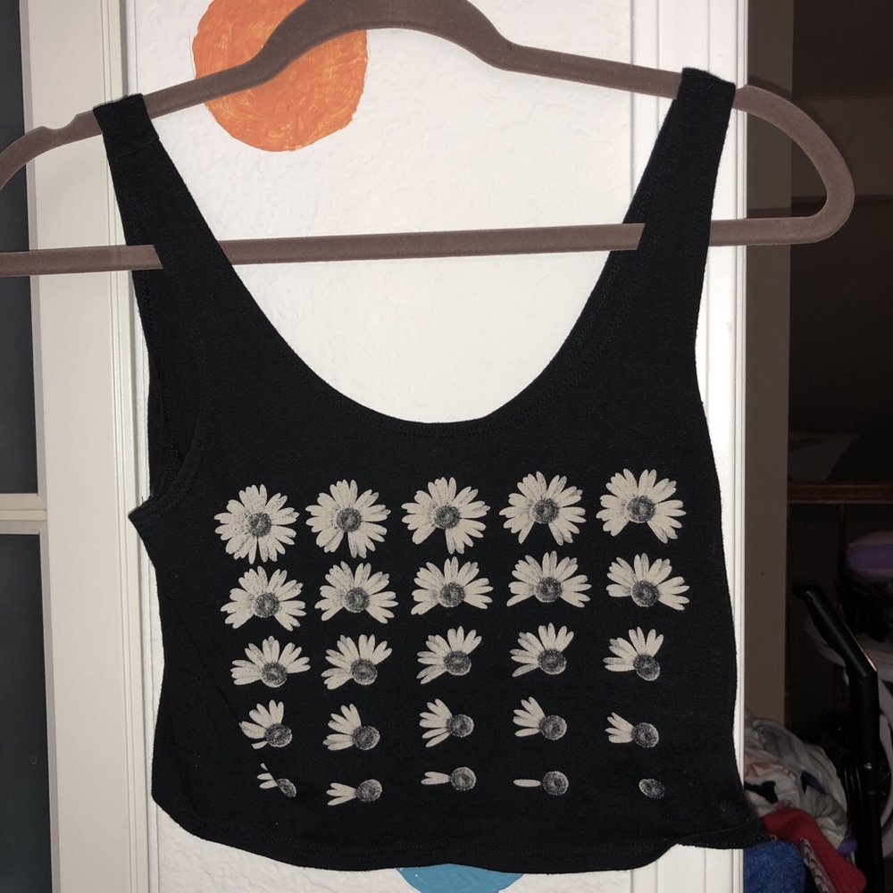 Sunflower cropped tank
